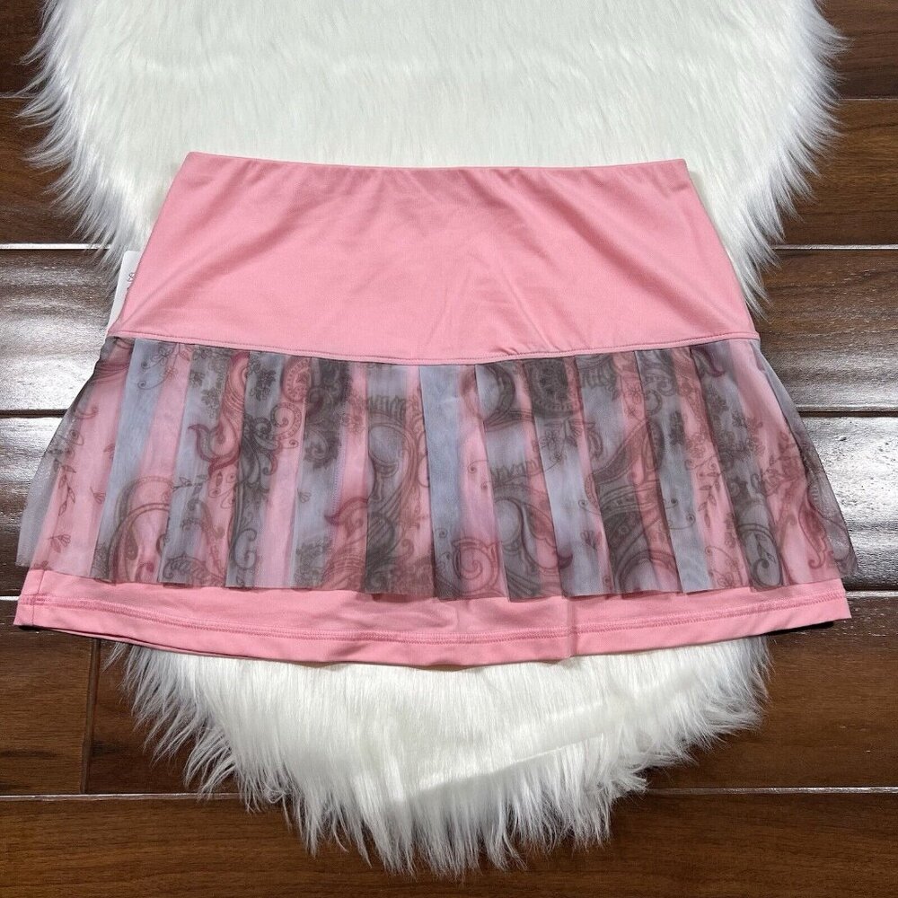 Pink Skort with Sheer Panel Design - Picture 6 of 7